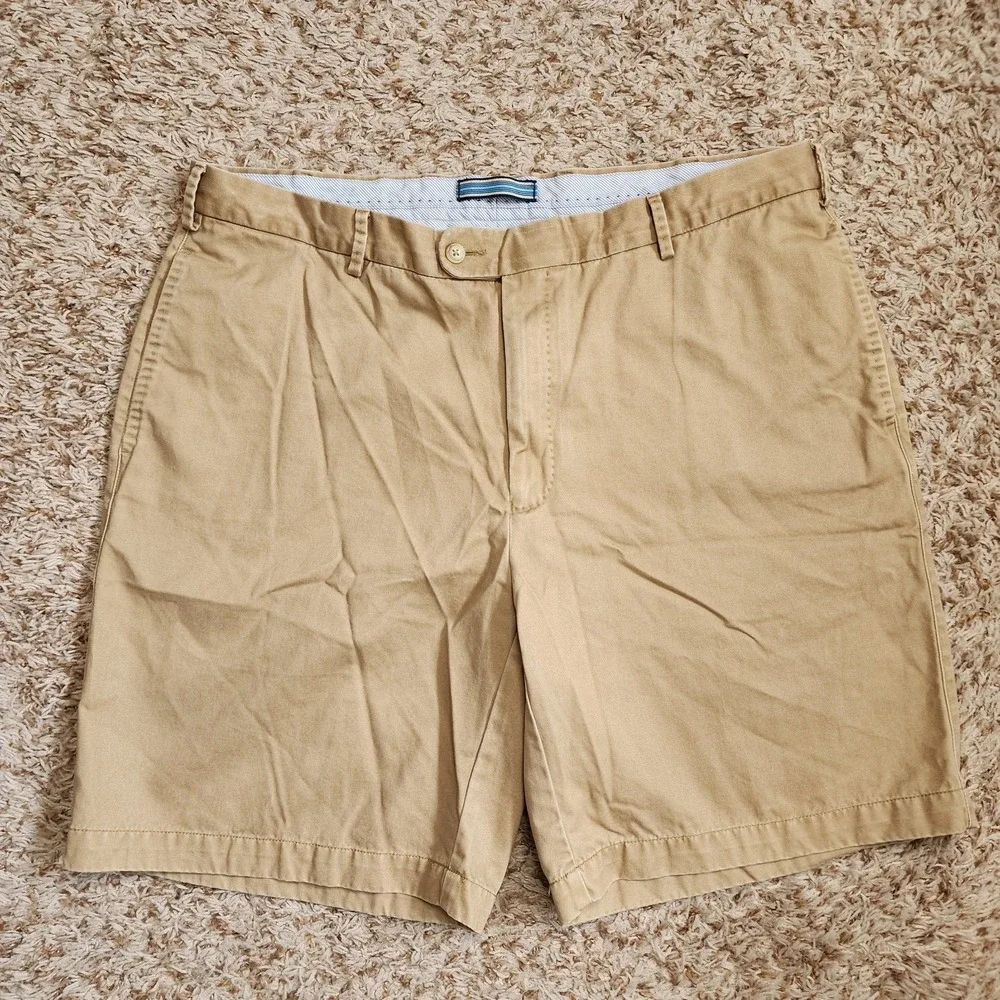 Peter Millar Golden Brown‎ Men Sz 40 Shorts Flat Front Chino